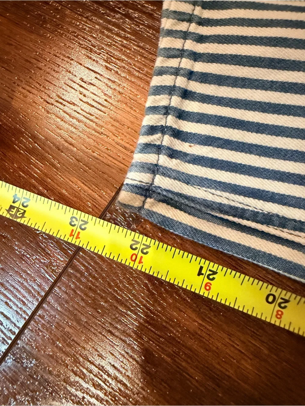 We The Free Blue and White Striped Wide Leg Jeans - Picture 5 of 5